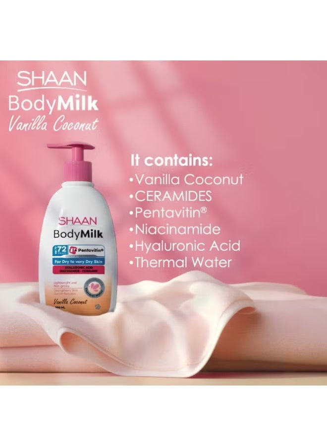 Shaan Body Milk Vanilla Coconut 300 ml - Image 4